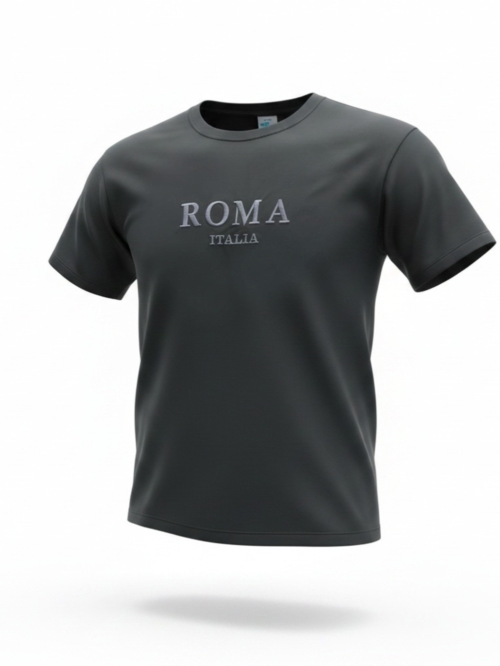 Roma Short-Sleeve Crew T-Shirt in Charcoal